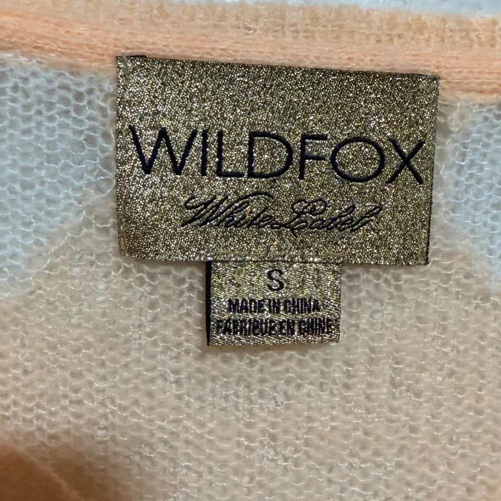 Wildfox Lennon All over Lover Heart Sweater Distressed EUC Small - Picture 3 of 8